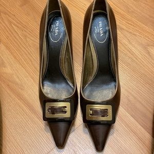 Prada Soft Luxe Buckle Shoes 7.5
